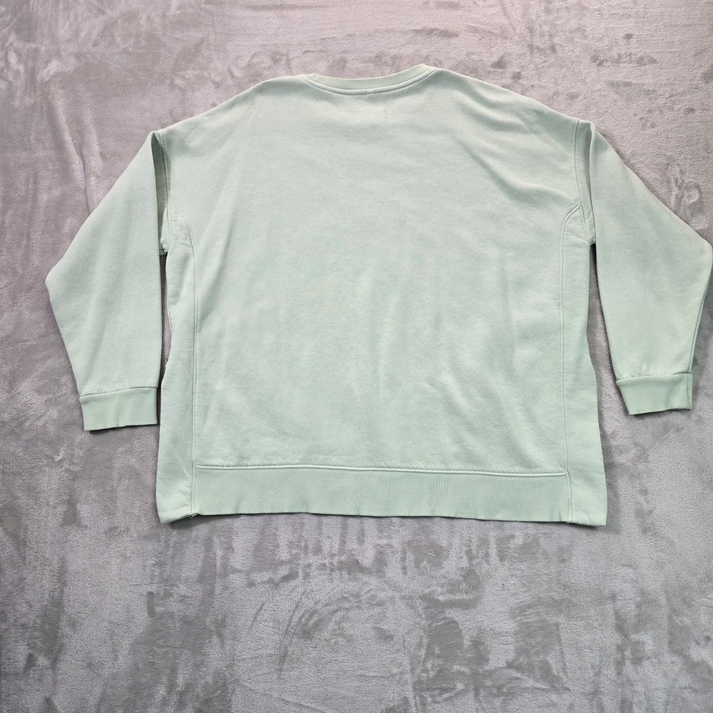 Lou & Grey Women's L Mint Green Sweatshirt Organic Cotton Recycled Polyester Sof